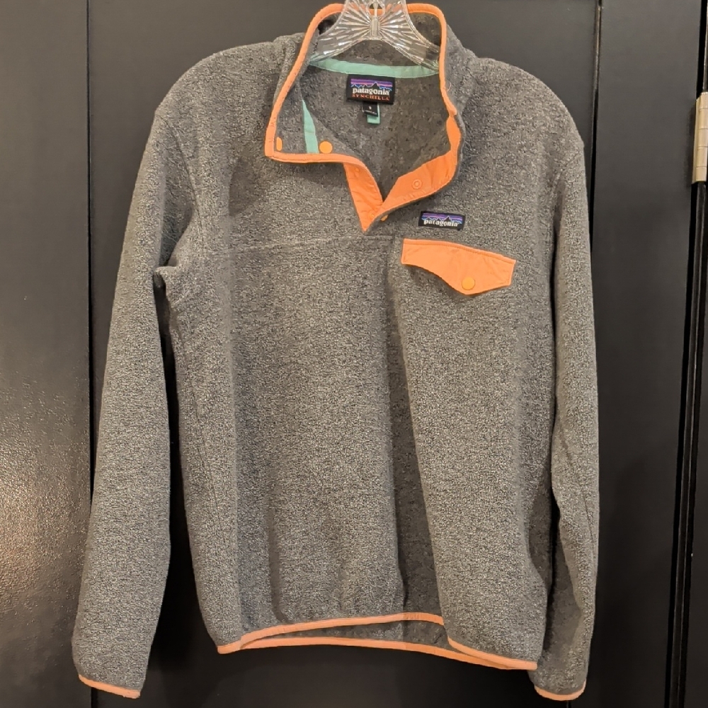 Patagonia Gray and Orange Women's Sweater